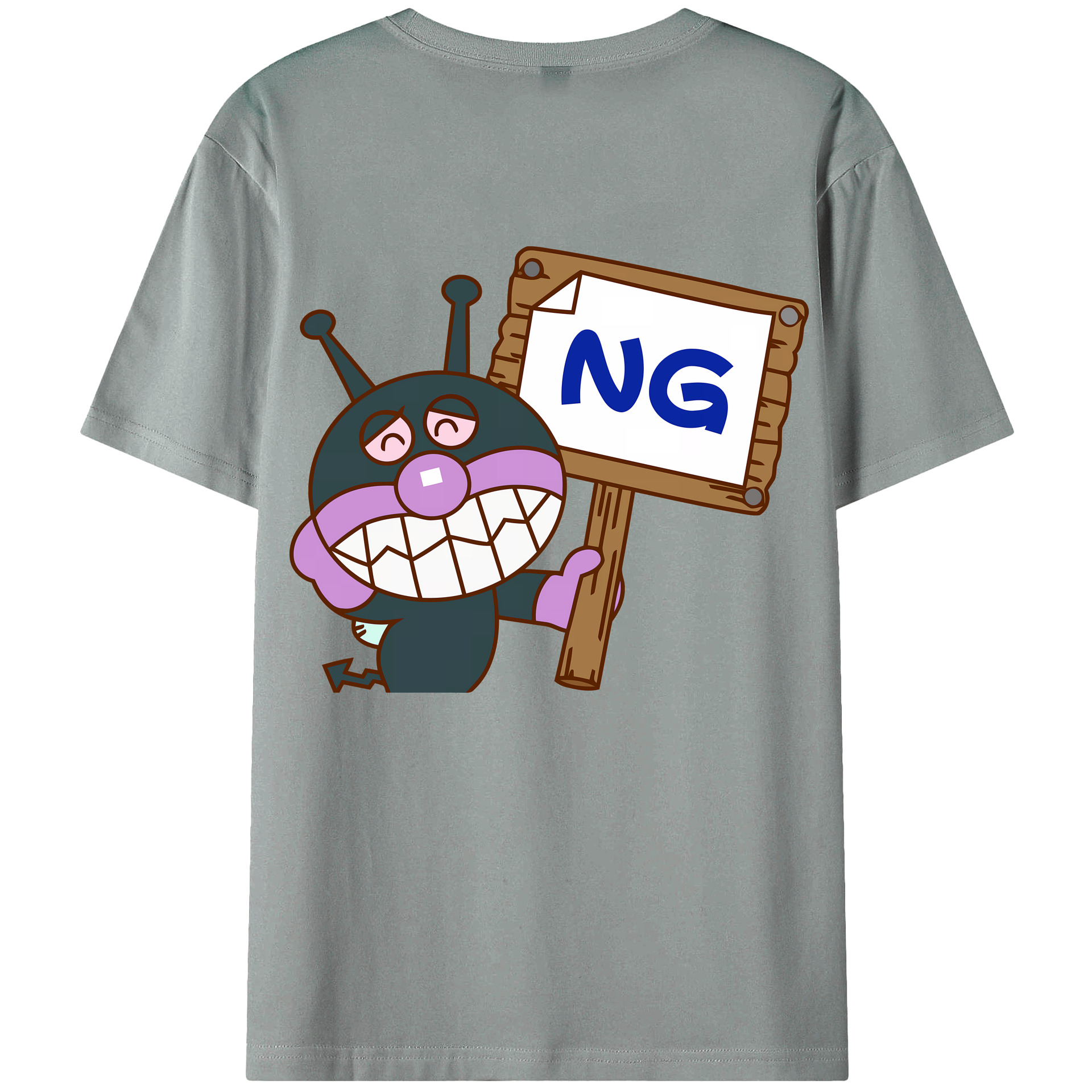 （画像用） アンパンマン Anpanman 綿100％ メンズ半袖Tシャツ（バックプリント） 通気性